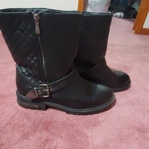 Torrid size 12 quilted back moto boot black